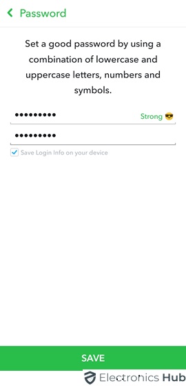 Enter Password - Reset Snapchat Password