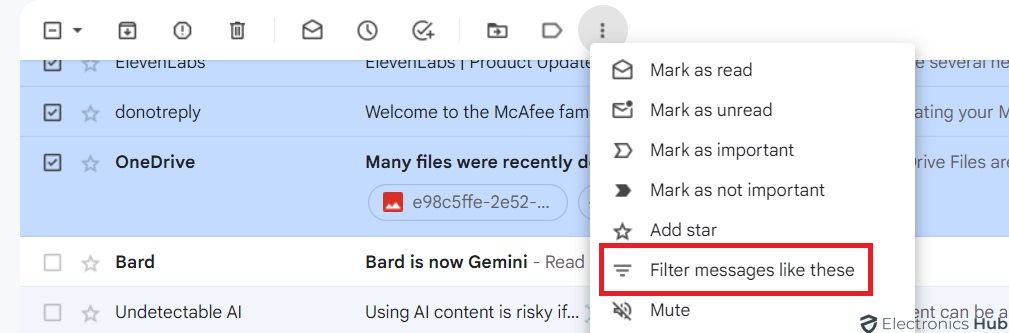 Filter messages like these-Automate labels Gmail