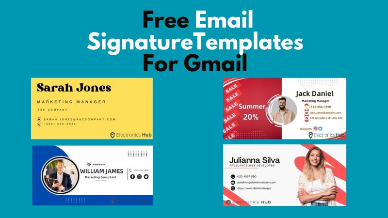20 Free Email Signature Templates For Gmail