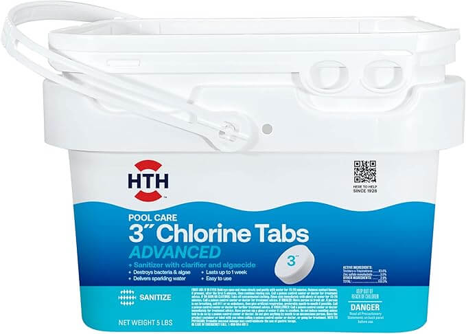HTH 42052W Pool Care Chlorine Tablets