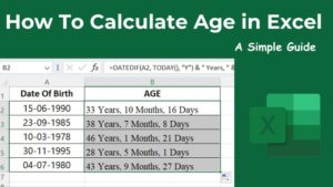 How To Calculate Age in Excel