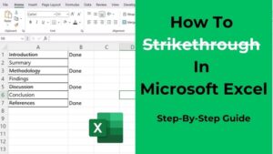 How To Strikethrough In Excel