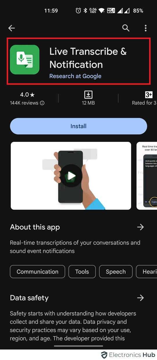 Install the app-Transcribing Video Content