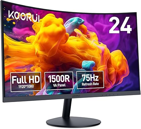 KOORUI 24-inch Curved Monitor