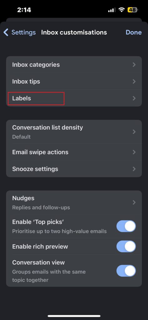 how do i delete labels in gmail