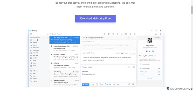 Mailspring - Free Email Applications for Windows1