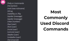 Most Commonly Used Discord Commands