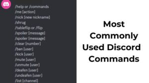 Most Commonly Used Discord Commands