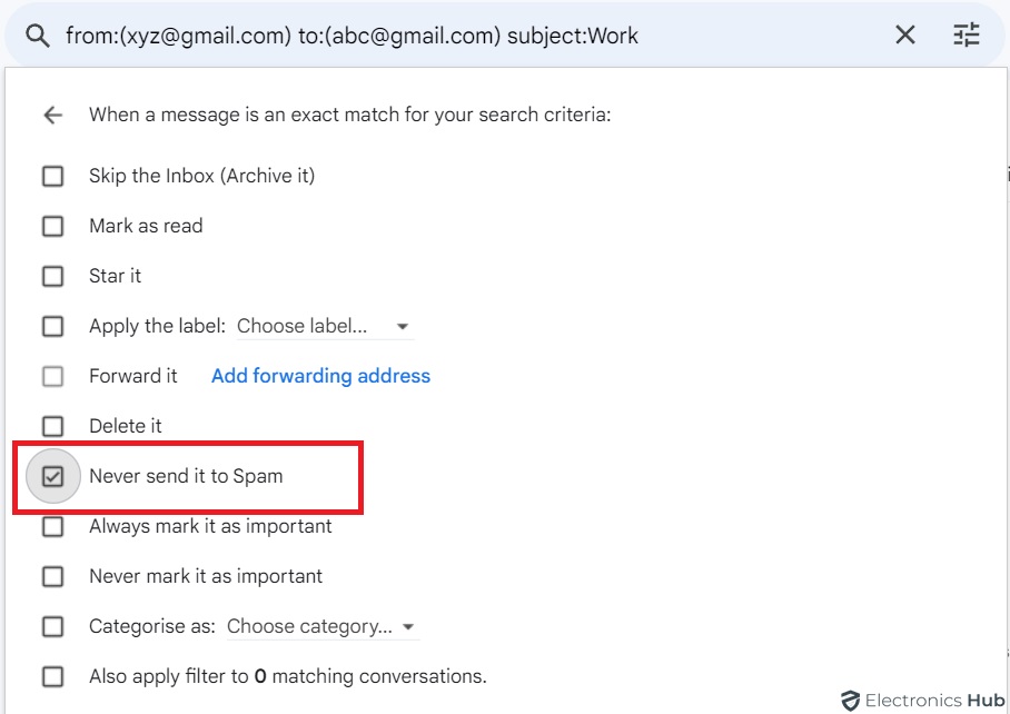 Never Sende to it Spam - Adjust Gmail Spam Filter 