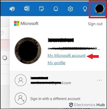 Outlook profile picture-change password in outlook