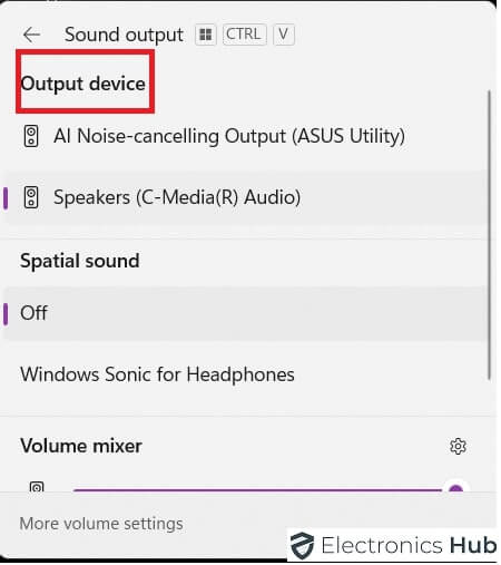 Output Sound Not Working in Youtube