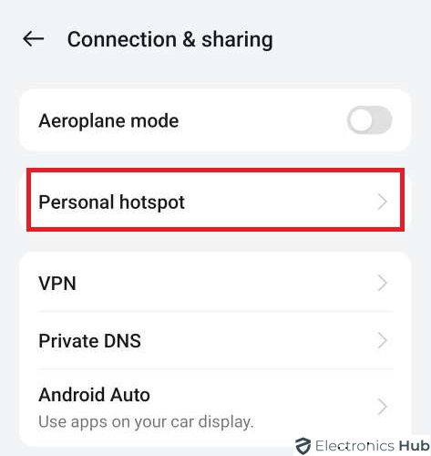 Personal Hotspot in Android