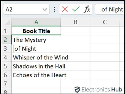 Press Alt + Enter-word wrap excel