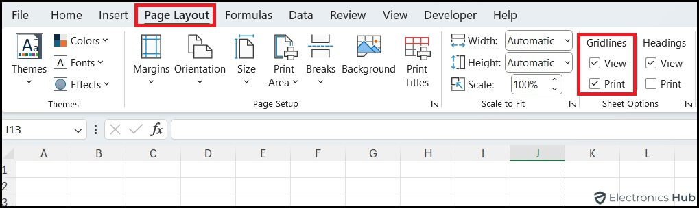 How To Insert Gridlines In Excel? - Easy Steps