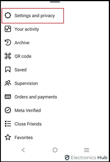 Privacy and settings-remove business account instagram