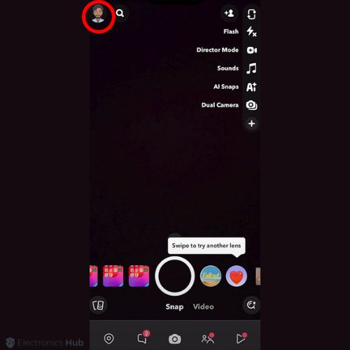 Profile icon-snapchat dot