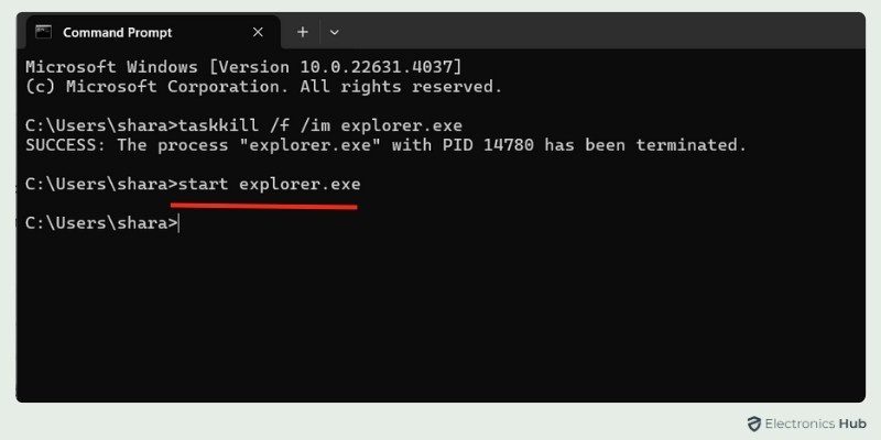 Restart File Explorer-restart file explorer