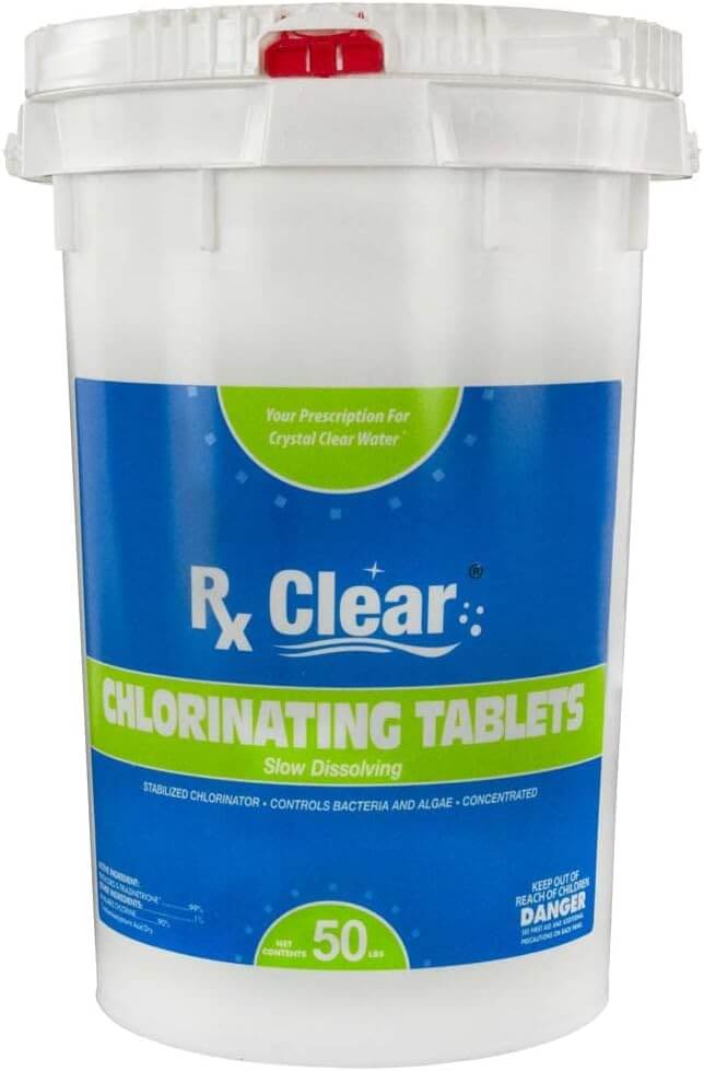 Rx Clear Inch Stabilized Chlorine Tablets