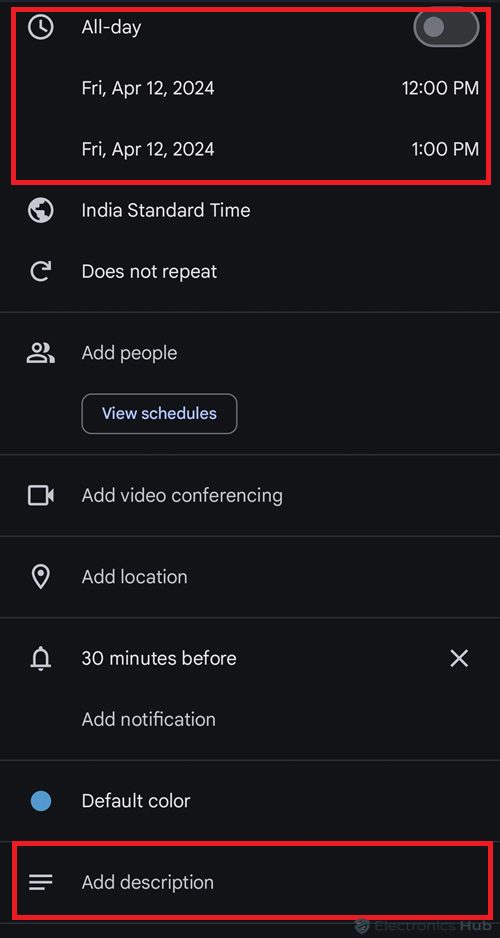 Pick the date and time for your scheduled text message