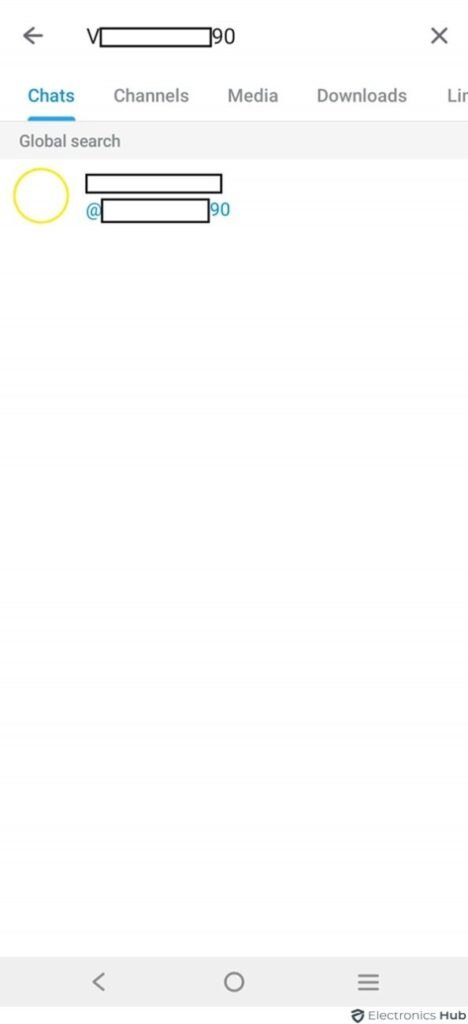 Search Username Android-add contacts telegram
