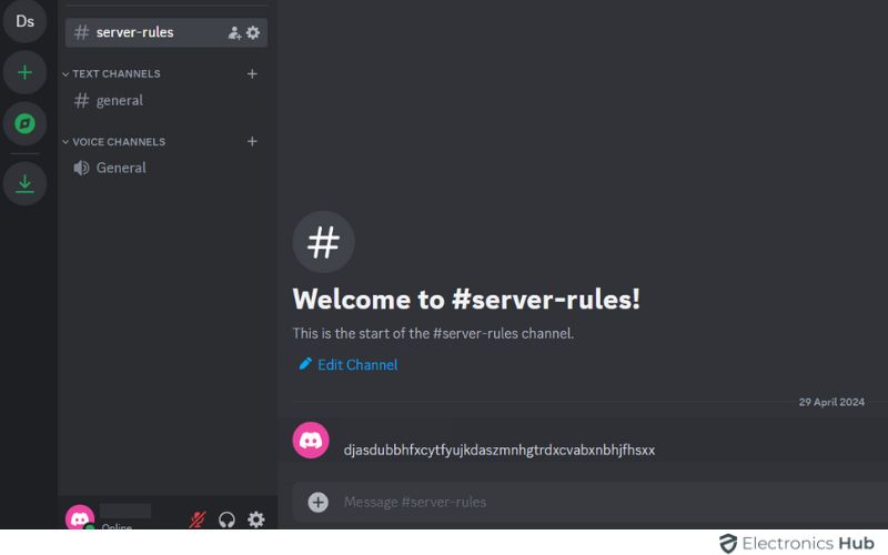 Send message - Discord server rules
