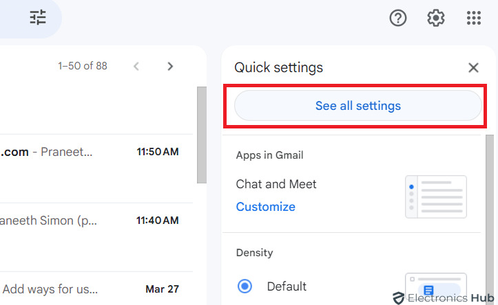 Settings-Change Or Reset Gmail Password
