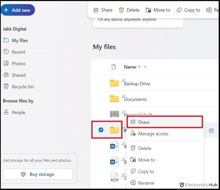 How To Share Files And Folders In OneDrive?