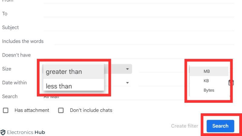 Size with Limits - Order Gmail by Size