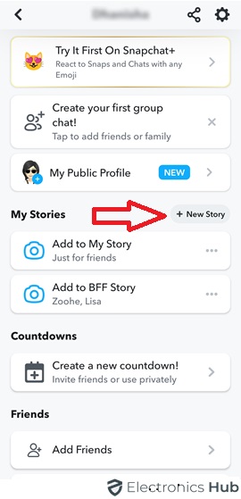Start New Story - Story Lock on Snapchat