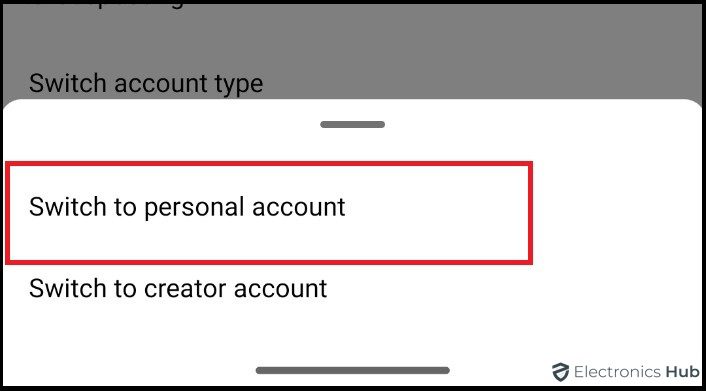 Switch to Personal Account-how to take your instagram account off business