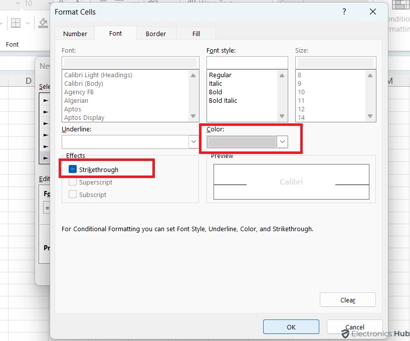 define the formatting for checked tasks - Insert Checkboxes