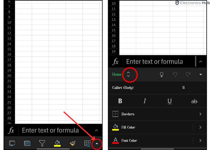 View Gridlines In Excel Mobile