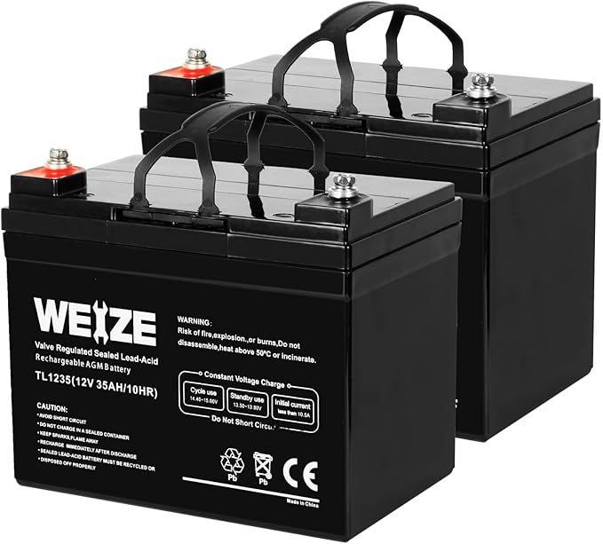 WEIZE 12V 35AH Deep Cycle Battery