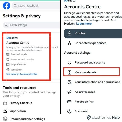 account centre-how to deactivate fbx