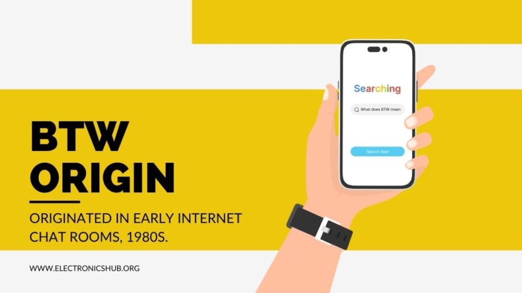 btw origin meaning definition