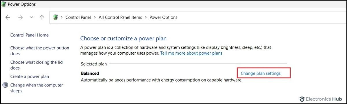 change plan settings-control cpu fan speed