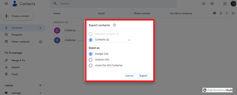 How to Export Your Contacts in Gmail