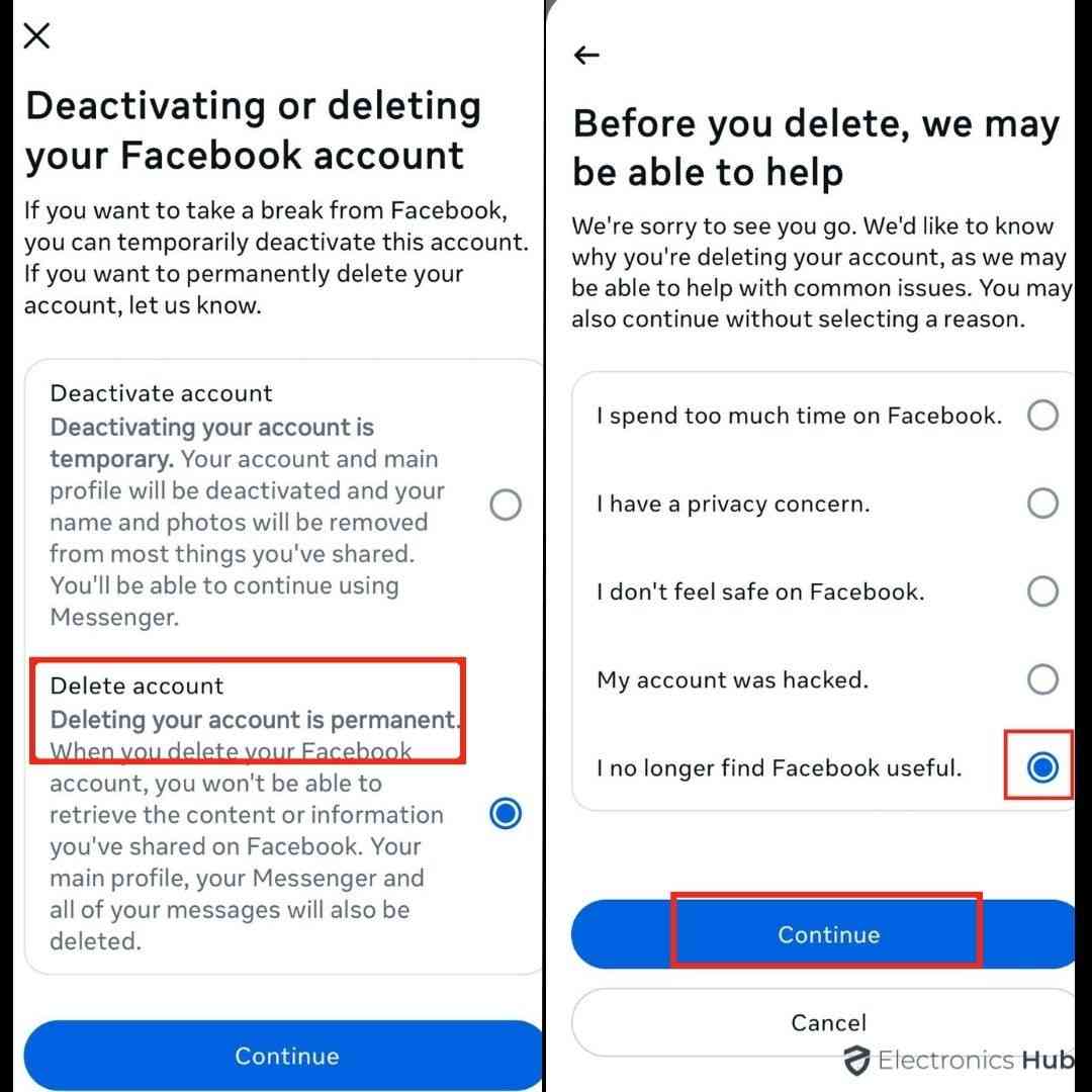 delete account-how to destroy a facebook account