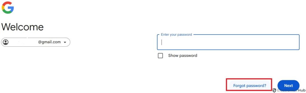 locate the Forgot password - Check If An Email Is Valid
