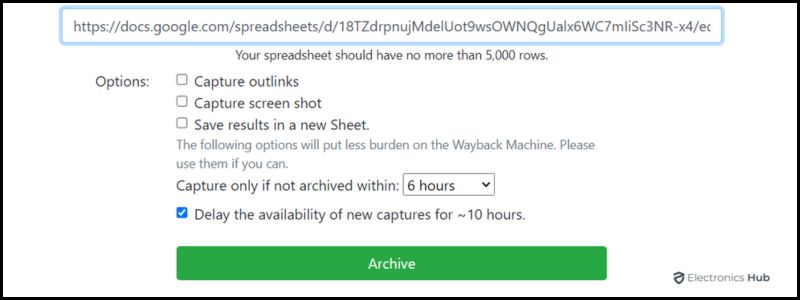 paste the URL- Archive Your Twitter Posts