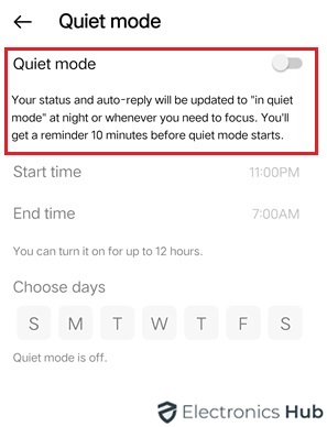 quiet mode turned off - turn off quiet mode on instagram