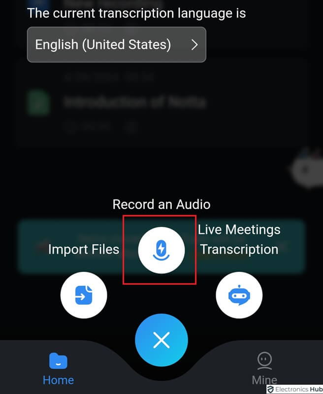 record button- record audio from youtube