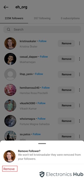 remove selected follower - Delete all followers instagram