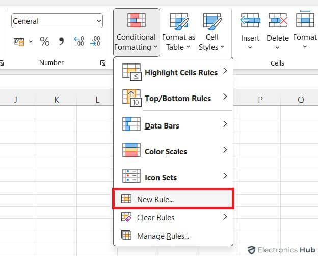 select New Rule - Apply Strikethrough
