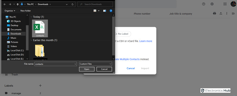 Import Your Contacts in Gmail