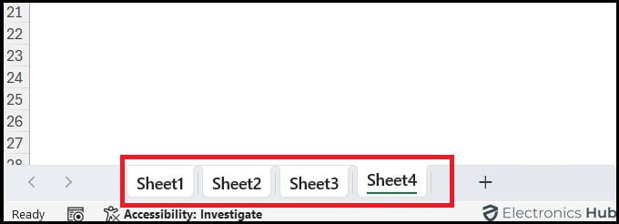 select sheets-Add Gridlines Excel