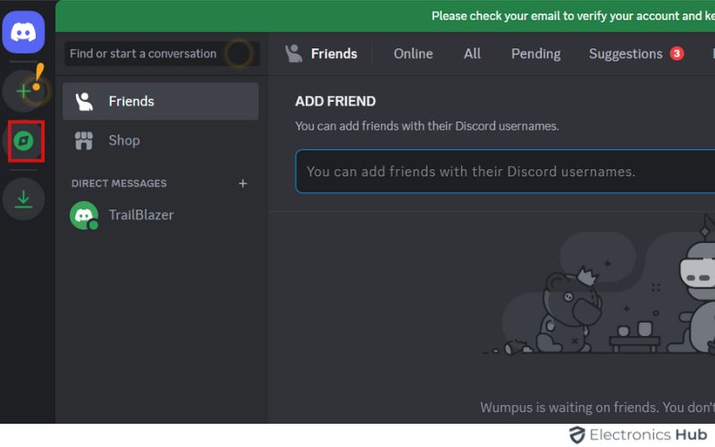 select the server in single line quoting - Quote messages in Discord
