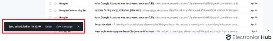 send email - schedule email in gmail