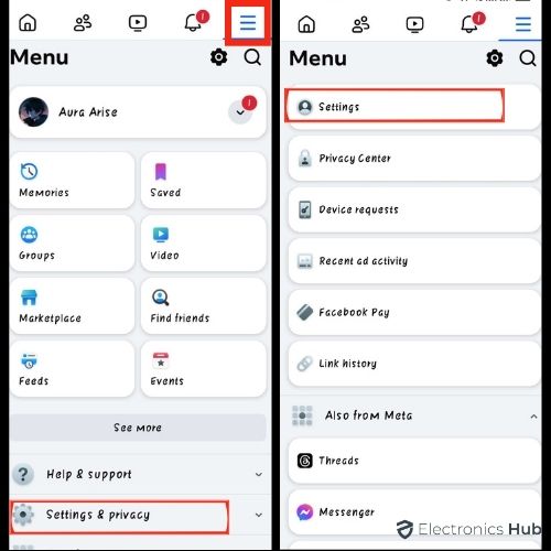 settings-how do i delete a facebook account