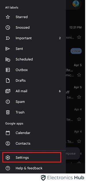 themes mobile - change gmail background